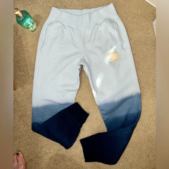 Champion Reverse Weave Ombré Tye Dye Blue Joggers - Picture 6 of 11